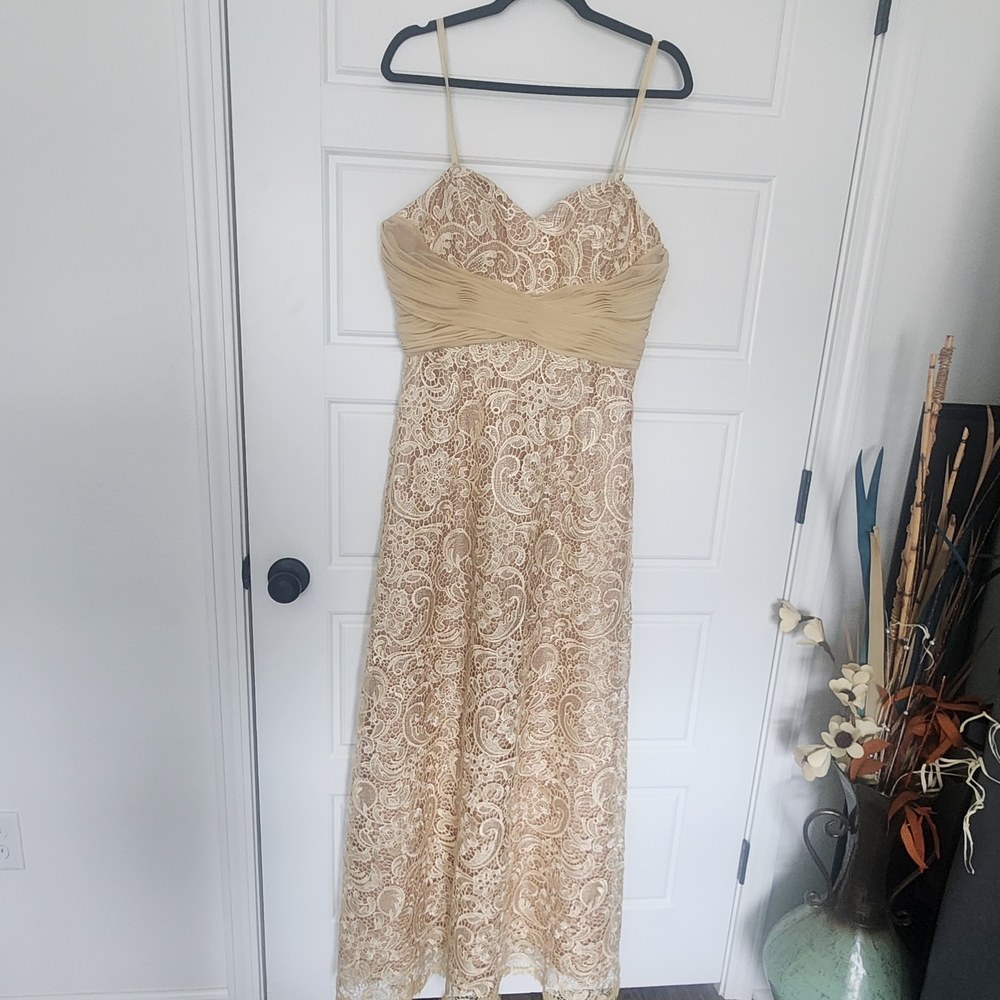 May Queen Cream Lace Maxi Dress